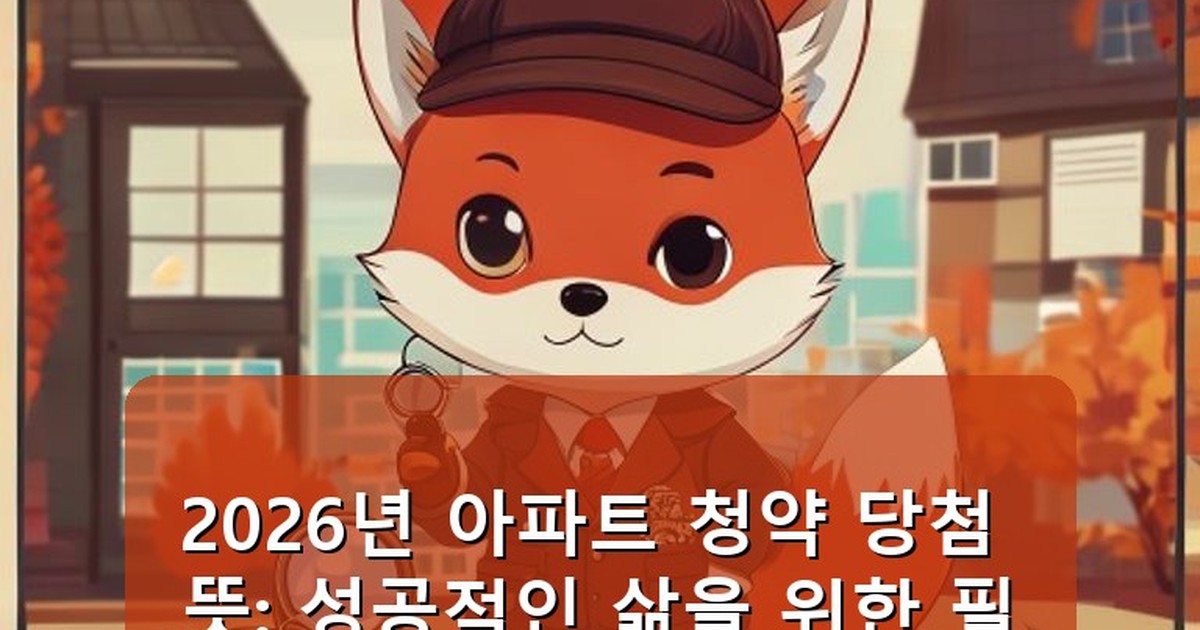 아파트 청약 당첨 뜻 - life.whcksdid.kr 캐릭터
