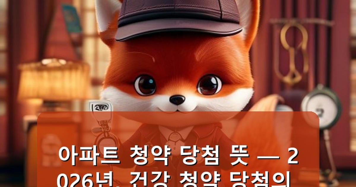 아파트 청약 당첨 뜻 - life.whcksdid.kr 캐릭터